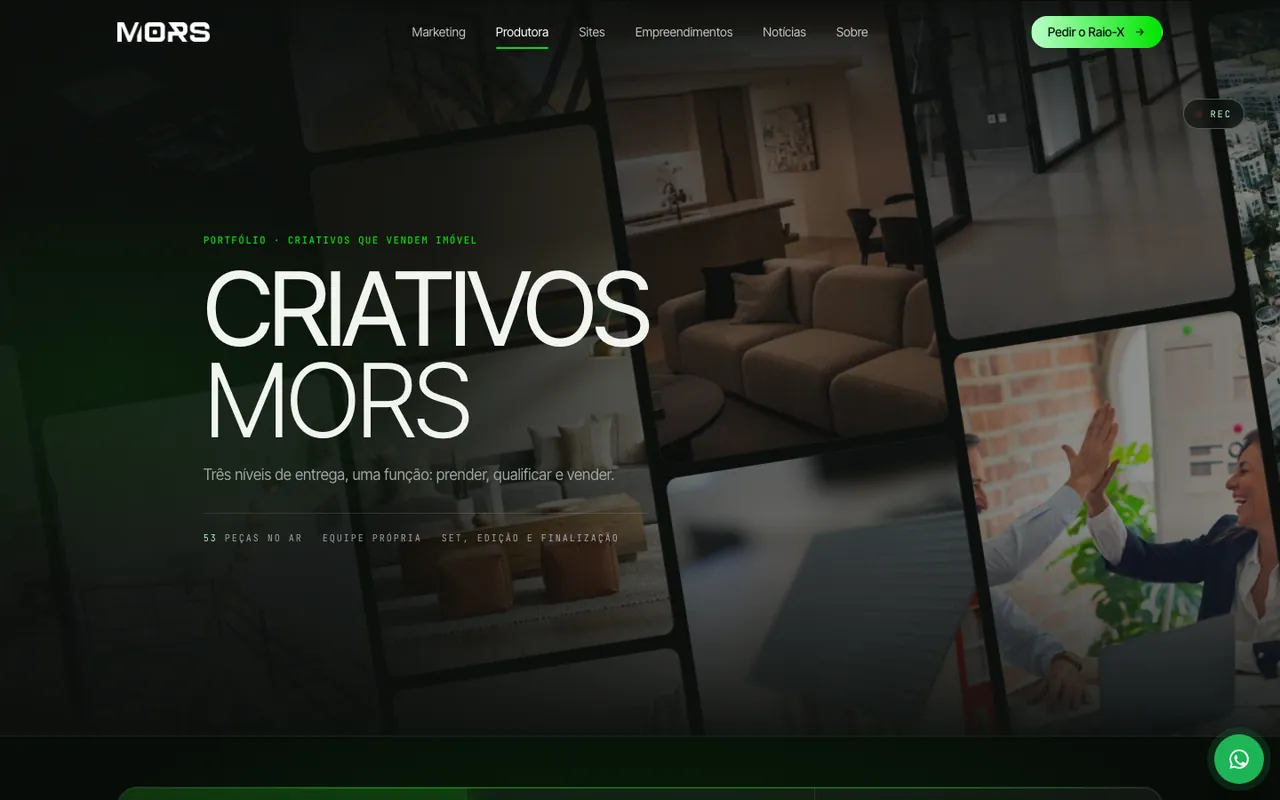 Página produtora do site MORS